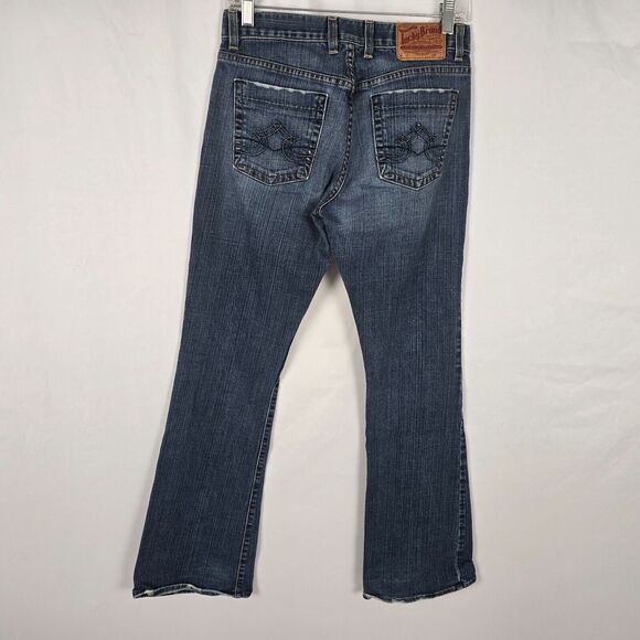 Lucky Brand Jeans Women's 4 / 27 Blue Medium Wash Fade Slight Distressed Bootcut - Picture 5 of 16